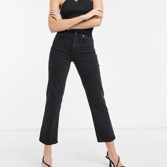 ASOS high rise stretch 'slim' straight leg jeans - Picture 5 of 9